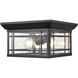 Armington 1 Light 11 inch Powder Coated Black Outdoor Flushmount
